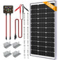 SOLPERK 100W Solar Battery Charger Solar Battery Maintainer + Smart 10A MPPT Charge Controlle, Solar Panel Kit for Car RV Boat Motorcycle，12V Waterproof Solar Panel Charger Trickle Charging - size: 100W MPPT Kit