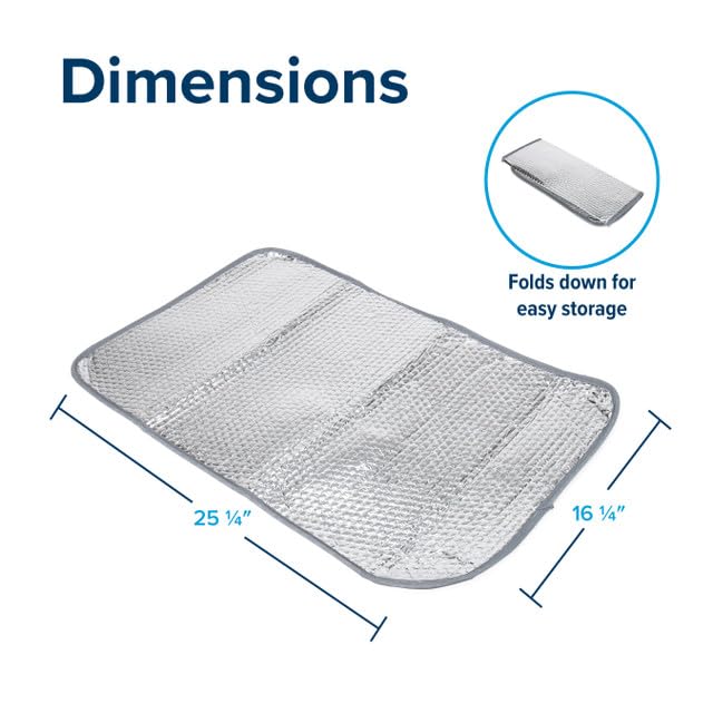 Camco 45167 SunShield Reflective Door Window Cover | Helps Protect Your RV from Harmful UV Rays and Regulates RV Temperature | 16" (L) x 25" (W) - size: 25.25 Inch x 16.25 Inch