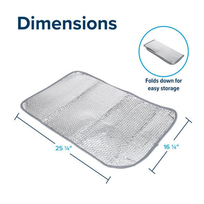 Camco 45167 SunShield Reflective Door Window Cover | Helps Protect Your RV from Harmful UV Rays and Regulates RV Temperature | 16" (L) x 25" (W) - size: 25.25 Inch x 16.25 Inch
