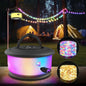 Camping String Lights,2 in 1 Upgraded 32.8FT Rechargeable Tent Lights String with 19 Lighting Modes,Quick Storage camping lights，Portable LED Lamp for Bedroom Yard Decor Christmas Camping(Black) - style: Black