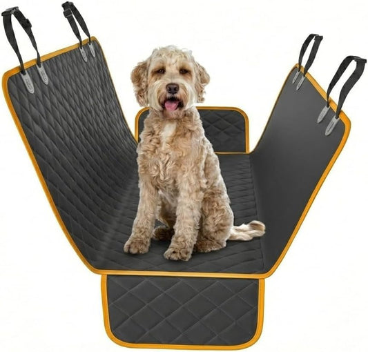 Active Pets Orange XL Dog Car Hammock Back Seat Cover, Waterproof Backseat Cover Protector for Truck Bench Rear of Sedans or SUVs, Essential Pet Supplies Vacuum or Wipe Clean, Machine Washable - color: Orange, size: X-Large (59" x 63")