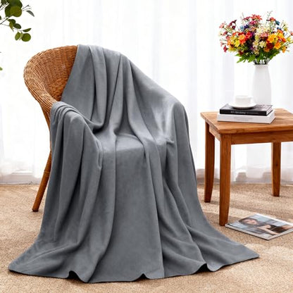 CULVE 24 Pack Fleece Throw Blanket 50x60 - Soft Lightweight Blankets in Bulk for Wedding, Gifts Pet Home Bed Sofa Couch Office Travel(Gray) - color: Gray