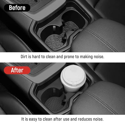 Front Cup Holder Compatible with Toyota 2019 2020 2021 RAV4 Accessories Silicone Material Insert Center Console Organizer - color: for Toyota 2019-2021 RAV4 (Front)