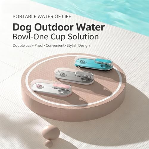 Dog Water Bottle Portable, 11.8 oz(350 ml) Leak-Proof Pet Travel Water Bottle, BPA-Free, Lightweight, Foldable for Hiking, Walking, Car Rides (Pink) - color: pink