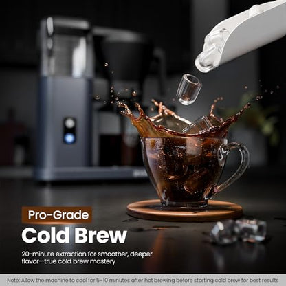 Kismile SCA-Certified 8 Cup Drip Coffee Maker, Pour Over Coffee Machine with 3s Instant Heat 197–205℉, Adjustable Flow Control, Removable Water Tank, Deep Cold Brew & 40 Min Keep Warm (Blue) - color: Glacier Blue