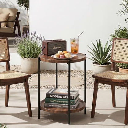 danpinera 2-Tier End Table - color: Walnut