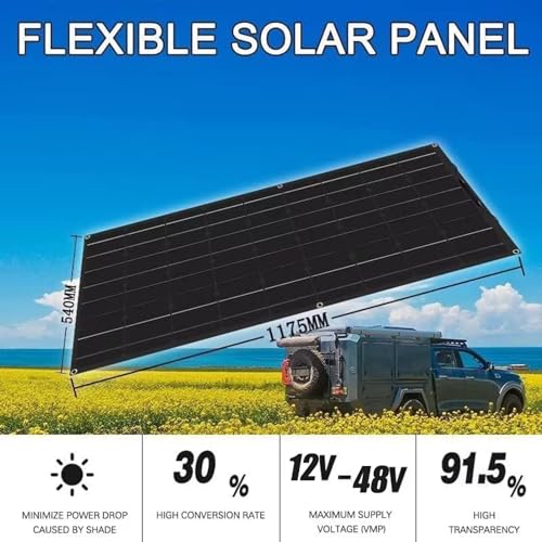 800 Watt Flexible Solar Panel for RV, 2 × 400 Watt 12 Volt Solar Power Panel Kit with 40A Solar Charge Controller & Inverter Monocrystalline Solar Panels for Camping Off Grid Battery Charging Boat - color: A 800 Watt Kit
