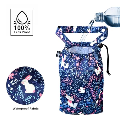 Cute Hanging Car Trash Garbage Bag 100% Leakproof Waterproof Multipurpose for Car Back Front Seat Console with Hanging Strap (Jungle Animal) - color: Jungle Animal
