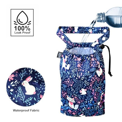 Cute Hanging Car Trash Garbage Bag 100% Leakproof Waterproof Multipurpose for Car Back Front Seat Console with Hanging Strap (Jungle Animal) - color: Jungle Animal