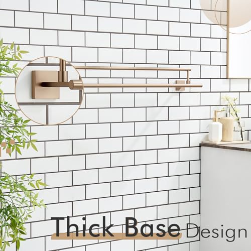 KOKOSIRI Towel Bars 32-Inch Bathroom Towel Holder Champagne Bronze Double Bath Towel Racks Wall Mounted Stainless Steel B5009CPG-L32 - color: Champagne Bronze, size: 32-Inch