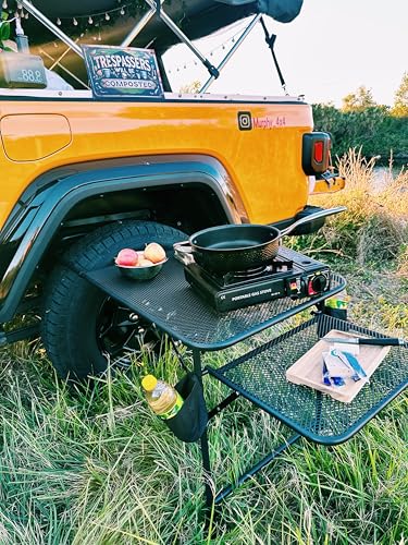 Nice C Tailgate Table, Car Desk, Aluminum Tailgate Table, Car Camping, Mounted Camping Tables, Overlanding Gear, Vehicle Tables, Adjustable Height & Length, Lightweight