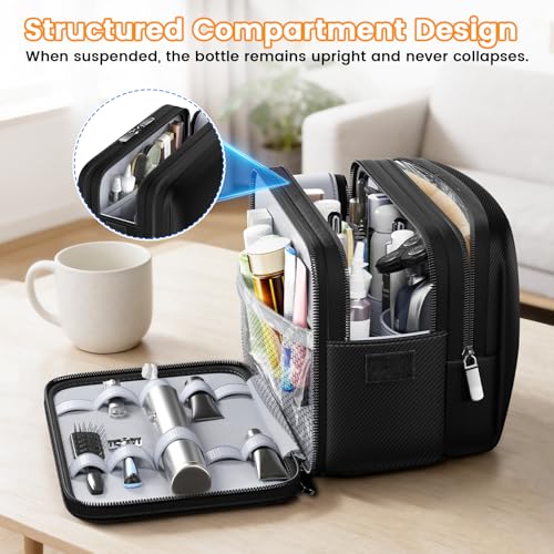 Toiletry Bag for Men, Water-Resistant Mens Toiletry Travel Bag & Tactical Shower Bag, Toiletries Travel Bag Storage for Grooming Accessories, Toiletry Bags for Travel Gym Dorm