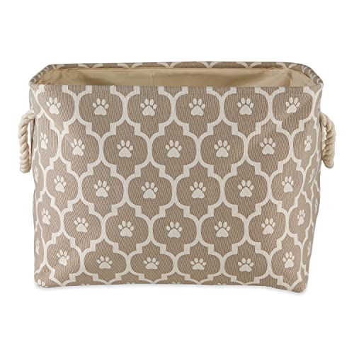 Bone Dry 6192 Pet Storage Collection Lattice Paw Print, Large Rectangle, Stone - color: Stone, size: Large Rectangle