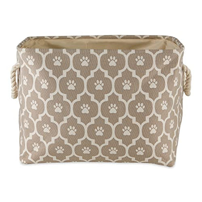 Bone Dry 6192 Pet Storage Collection Lattice Paw Print, Large Rectangle, Stone - color: Stone, size: Large Rectangle
