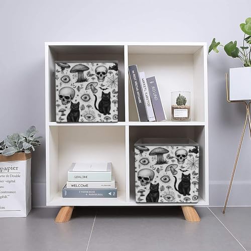 Halloween Themed Pattern Foldable Storage Box with Handle Organizer Containers for Home Office Clothes Office Supplies - color: style