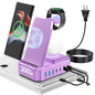 300W Wireless Charger for Samsung,Zutspzss 10 in 1 Wireless Charging Station, 65W USB C Fast Charging Stand for Samsung S25 Ultra/S24/S23/S22/Z Fold,Galaxy Watch Ultra7/6/5,Galaxy Buds,Purple - color: Purple