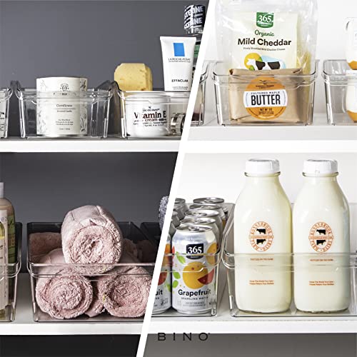 BINO | Plastic Storage Bins, X-Large | THE CURVE COLLECTION | Multi-Use Organizer Bins | Built-In Handle | BPA-Free | Pantry Organization | Home Organization | Fridge and Freezer Organizer - size: X-Large