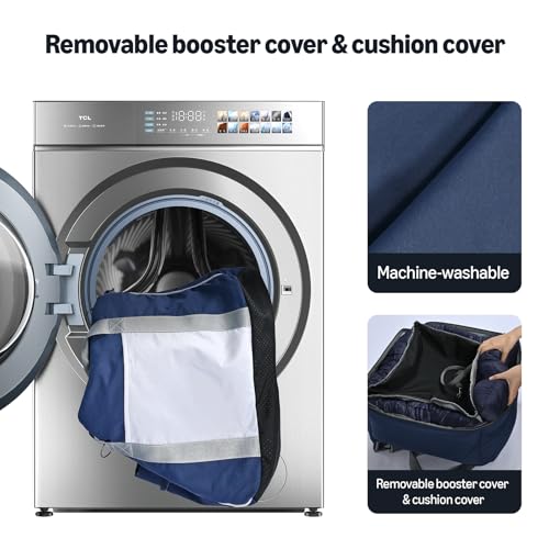 Amazon Basics Dog Car Seat, Pet Booster Car Seat for Small Medium Dogs, Outdoor Carrier Bed for Travel with Leash & Washable Cover - color: Blue
