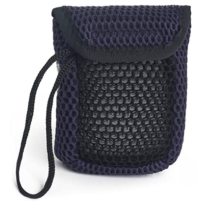 MainBasics Exfoliating Bar Soap Pouch Dual-Sided Body Scrubber - Fits Standard Size Soap Bars, Blue - style: Blue