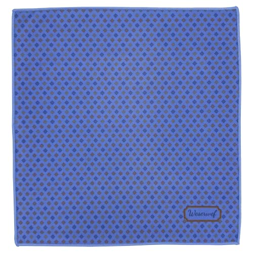 WESERWEF Design Microfiber Glasses Cleaning Cloth – Premium Cleaning Cloth for Eyeglasses, Screens, Tablets, Cameras & Lenses, 12" x 12", Ultra-Soft & Scratch-Free (Gilded Indigo) - color: gilded indigo
