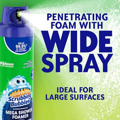 Scrubbing Bubbles Mega Bathroom and Shower Foamer Aerosol, Rainshower Scent, 20oz - size: 20 Ounce (Pack of 1)