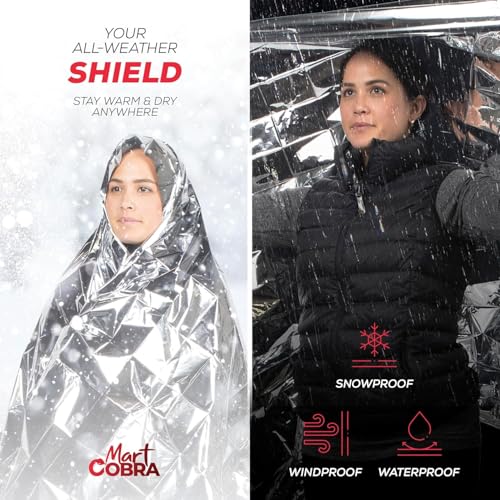 Emergency Blanket 4-Pack Space Mylar Blankets Survival Gear and Supplies Reusable Thermal Camping Hunting Essentials First Aid Car Backpacking Marathon Kit Prepper Go Rave Bug Out Bag Foil Cold Winter - size: 4 Pack