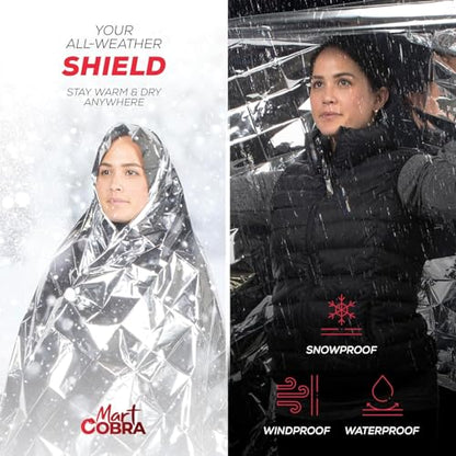 Emergency Blankets for Survival Gear and Equipment x6, Space Blanket, Mylar Blankets, Thermal Blanket, Survival Blanket, Survival Kits Emergency Kit, Emergency Supplies, Foil Blanket Camping Shelter - size: 6 pack