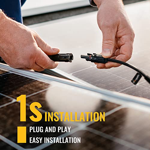 BougeRV Solar Y Connectors Solar Panel Parallel Connectors Extra Long 1 to 6 Solar Branch PV Adapter Cable Wire Plug Tool Kit (M/FFFFFF and F/MMMMMM) - size: 1 Pair/M/FFFFFF and F/MMMMMM