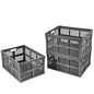 Aebeky 3-Pack Plastic Collapsible Storage Crates-30L,Foldable Plastic Crates for Storage (Gray) - color: Gray