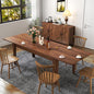 71"-106" Extendable Dining Table for 4-12 People, Space-Saving Extra Long Transformer Table with Extension Leaves Holder, Walnut - color: Walnut, style: 71" - 106.5" (4-12 People)