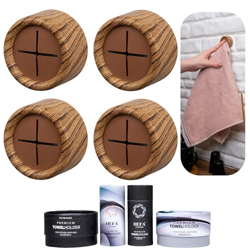 HEFA Towel Holder, Towel Hooks, Dish Towel Holder, Kitchen Organization, Bathroom Accesories, Kitchen Towel Hook, Kitchen Towel Holder, Hand Towel Holder, Kitchen Gadgets 4 Pack, Pine Brown - color: Pine Brown, size: 4 Pack