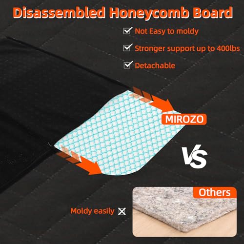 MIROZO Back Seat Extender for Dogs,Dog Car Seat Covers,600D Heavy Duty Seat Cover for Dogs,Scratch Proof Nonslip Durable Soft Back Seat Covers for Cars Trucks and SUVs,5 fold Boar Bottom - size: 5-fold For Full Size Truck / Full Size SUV
