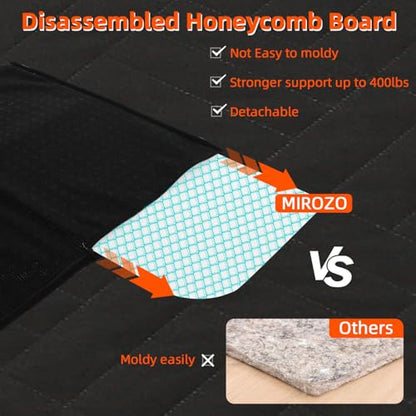 MIROZO Back Seat Extender for Dogs,Dog Car Seat Cover for Pets,Seat Covers for Back Seat,600D Heavy Duty Seat Cover for Dogs,Durable Car Seat Protector Sedan SUV Trucks,3 fold Boar Bottom - size: 3-fold For Full Size Truck / Full Size SUV