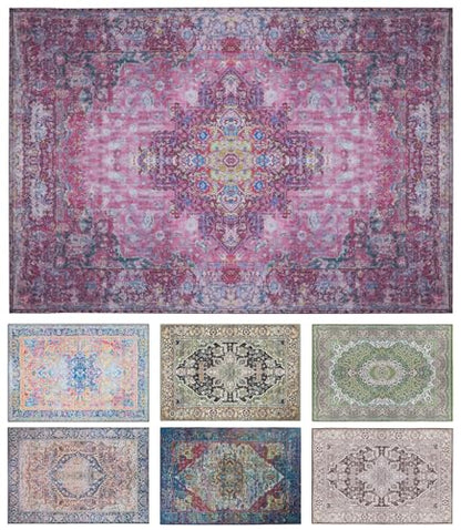 Lovewag Pets Waterproof 2-Pack Pet Feeding Mats - 16" x 24" Premium Cat & Dog Food Mat - Non-Slip, Machine Washable Food Mat Protects Floors & Contains Water Bowl Spills - Place Mats (Mystic Fuchsia) - color: Mystic Fuchsia