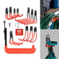 Wallmaster Garage Hooks Organizer Kit,12 Pack Adjustable Heavy Duty Shelving Hook,Wall Mount Utility Steel Garage Organization, for Organizing Garden Tools - size: 12 pcs-Orange