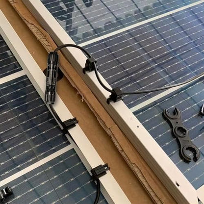 8AWG Solar Connectors IP68 Waterproof 1500V 70A Solid Tinned Copper Terminal Black 5 Pairs for Solar PV Panel Cable(10mm²) - size: 10mm2 (8AWG)