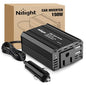Nilight 150W Power Inverter 12V DC to 110V AC Car Charger Converter with 3.1A Dual USB Ports and 1 AC Outlets for Phones Tablets Laptop Computer Game Console Kindle iPad DVD Players Black - color: 150W USB*2 110V Outlet
