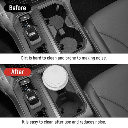 Front Cup Holder Compatible with Toyota 2026 RAV4 LE SE XLE XSE Limited Hybrid Accessories Silicone Material Insert Center Console Organizer - color: for Toyota 2026 RAV4 (Front)