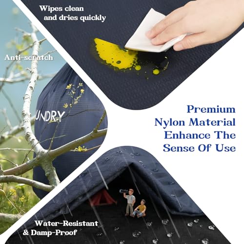 120L Heavy Duty Laundry Bag Backpack with Shoulder Straps, Waterproof Tear-Resistant Nylon Hamper Tote for Easy Carrying to Laundromat, College Dorms & Apartment Stairs - color: Navy Blue