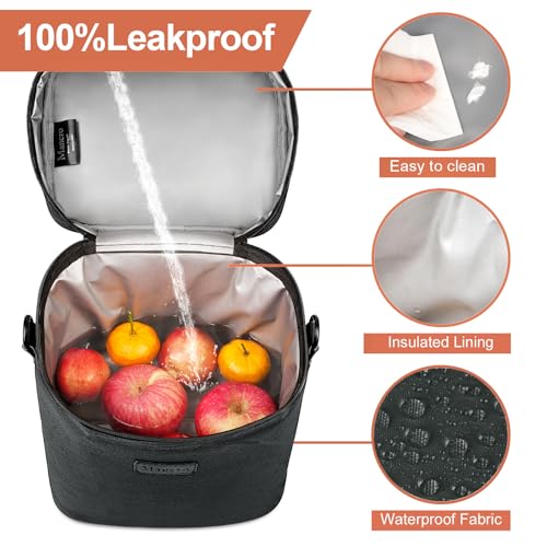 Mancro Breastmilk Cooler Bag with Ice Pack, Insulated Bottle Bag for 6 Baby Bottles (Up to 9 Ounce) with Shoulder Strap for Nursing Moms on The Go or Daycare, Dark Grey - color: Dark Grey