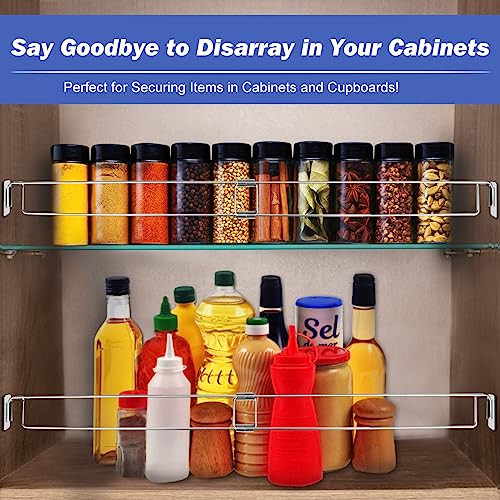 Safoner RV Secure Adjustable Bars | 12.5-22.3" Stainless Steel Rods | Food & Drink Stabilizers for RV Refrigerator | Prevents Spills & Mess | RV & Camper Accessories (4 Pack) - size: 4 Pack
