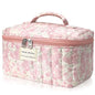 Gosect Large Makeup Bag, Cute Cosmetic Bag for Women Girls, Floral Coquette Aesthetic Toiletry Bag, Travel Make Up Organizer Bag (Crushed Flower) - color: 026Crushed Flower