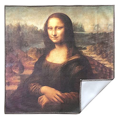 Large [6 Pack] Classic Art (Mona Lisa) - Ultra Premium Quality Microfiber Cleaning Cloths (Best for Camera Lens, Glasses, Screens, and All Lens.), Microfiber Cloth - color: Leonardo Da Vinci "Mona Lisa", size: 6 Pack