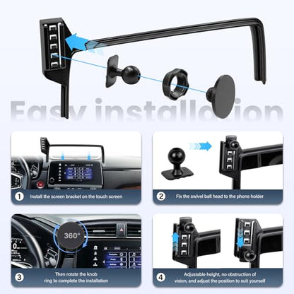 Car Phone Holder for 2017-2022 Honda CRV Accessories 5/7-inch Screen Fixed Clip, Magnet Cell Phone Mount Compatible with MagSafe 360° Rotation Phone Automobile Cradles - size: 17-22 Honda CRV