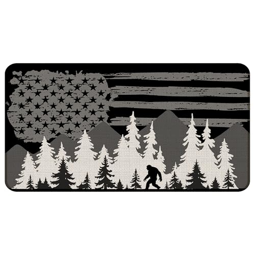 Funny Camping Camper Door Mat 17 x 30,Camper Must for Outside,Outside Rv Mat,Bigfoot Sasquatch Welcome mat Gifts for Women,DD-132 - color: 10color