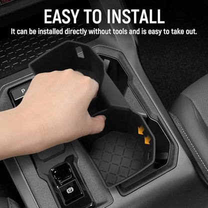 Front Cup Holder Compatible with Toyota 2026 RAV4 LE SE XLE XSE Limited Hybrid Accessories Silicone Material Insert Center Console Organizer - color: for Toyota 2026 RAV4 (Front)