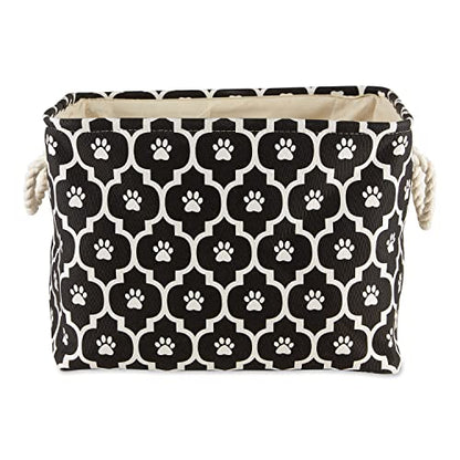 Bone Dry 6192 Pet Storage Collection Lattice Paw Print, Medium Rectangle, Black - color: Black, size: Medium Rectangle