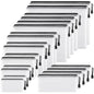 EOOUT 20pcs Mesh Zipper Pouch Bags 8 Size Water Resistant Zipper Bags Plastic Clear Storage Bags for Travel Office Home School Supplies and Board Game Organize - style: Black-20pcs