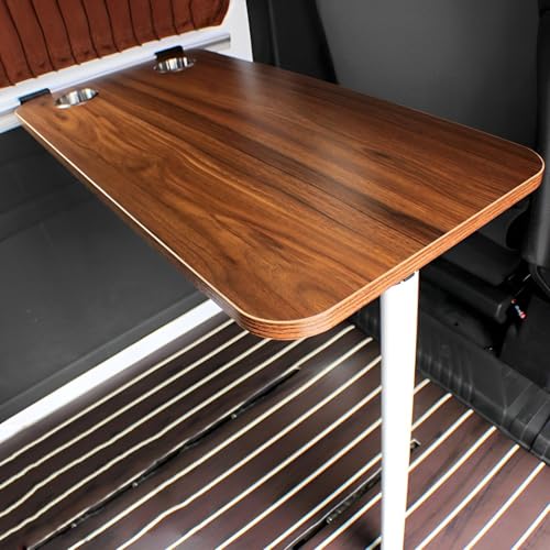 RV Wall Mounted Table With Two Cup Slots Rv Dinette Table Wall Mounted Desk Wood Folding Camper Table for Motorhome Home Office Folding RV Table For Small Space Foldable Multifunctional Table(Woodgrai - color: Woodgrain