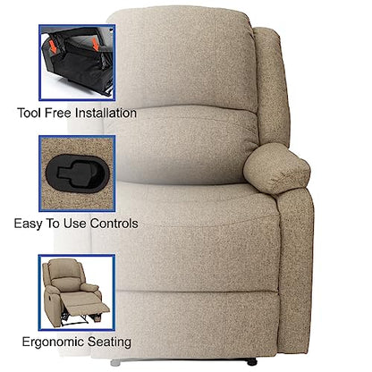 RecPro Charles Collection | 30" Zero Wall RV Recliner | Wall Hugger Recliner | RV Living Room (Slideout) Chair | RV Furniture | RV Chair | Cloth (Oatmeal, 2 Chairs) - color: Oatmeal, size: 2 Chairs